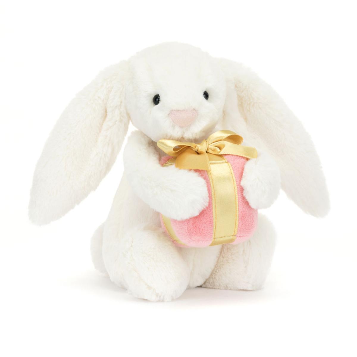 Bunnies | Bashful Bunny with Present Animals Bunnies